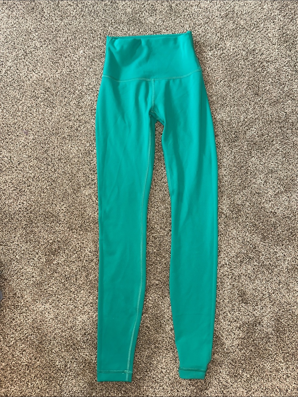 Green Lululemon Leggings, size 2